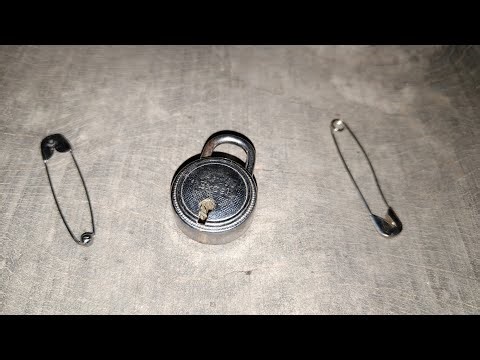 Open a lock Without key safety pin Hack