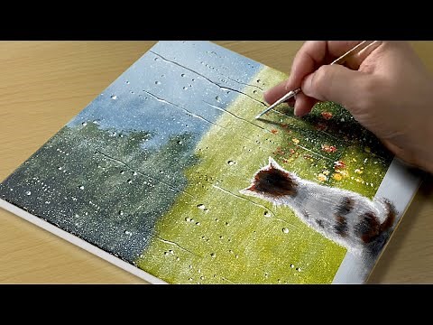 Rainy Day Painting / Acrylic Painting for Beginners