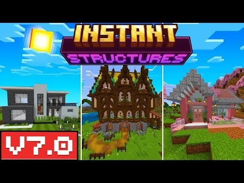 Minecraft Instant Structures Mod: MCPEDL | Bedrock/Java | Pocket Edition | Easy Tutorial!!! | pt2