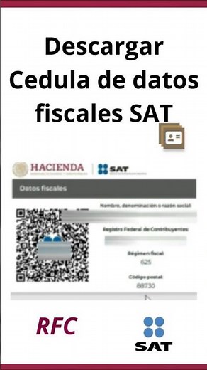 Como Descargar cédula de datos fiscales RFC en el SAT