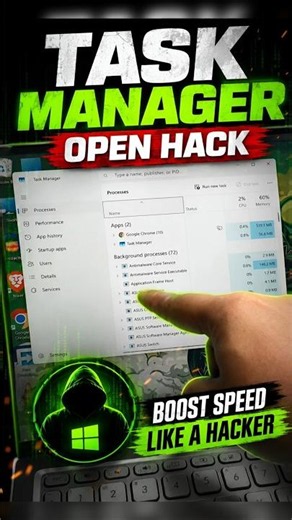 Task Manager Open Hack ⚡ Boost PC Speed! || HyperTek #shorts #pctips #tech