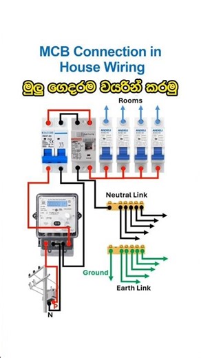 How to wire a 4-way MCB box connection | Distribution Box #ytshorts #youtubeshorts #diy
