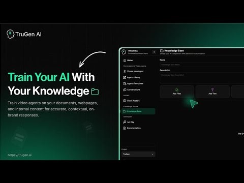Train Your Own AI Video Agents With Your Knowledge Base (Step-by-Step Guide) | TruGen AI