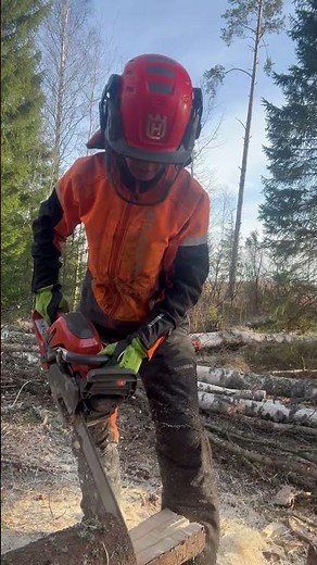 Harjoittelen linnunpöntön sahausta #husqvarna