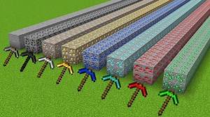 Which 2×2 pickaxe is faster in Minecraft? Experiment