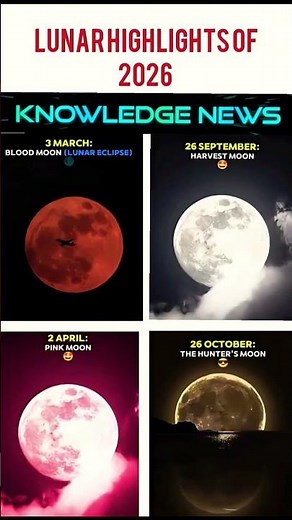 🌕🥶 Lunar Highlights of 2026 Major Moon Events You Can't Miss #moonmonth #astronomy #megamoon #space