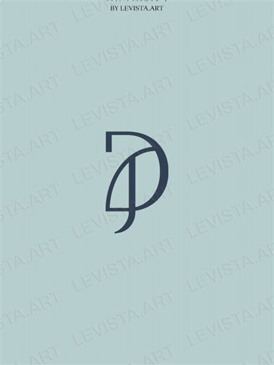 Custom DJ Initials Monogram Logo Design
