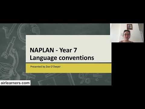 NAPLAN Year 7 Language Conventions preparation video, Sample Question and Tips