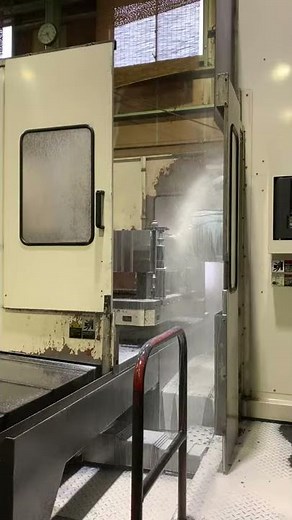 横中ぐりでのガンドリル加工（特注品） Prat2ー②