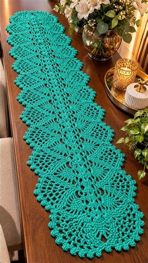 Easy and Affordable Crochet Table Runner | Camino de Mesa Fácil | Handmade Crochet Table Runner