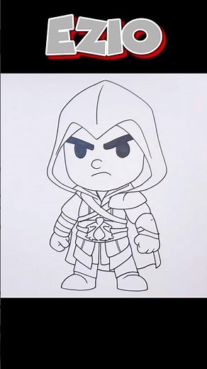 How to Draw Ezio | Assassin’s Creed #assassinscreed #drawingvideo #ezioauditore #shorts