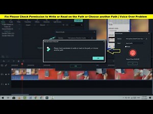 Filmora9 | Fix Please Check Permission to Write or Read on the Path or Choose another Path on Win 10