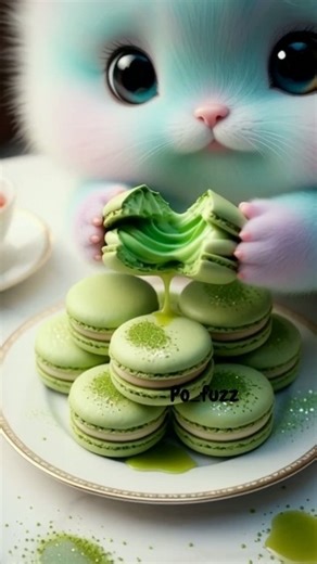 Mini macaron squish 🥞 Turn on your sound & follow me #asmr #macaron #matcha #satisfying #asmrvideo