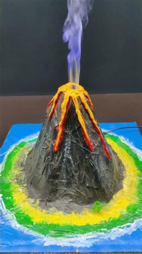 DIY Volcano Eruption Experiment #sciencproject #experiment #volcano #school #eazytronic #iot #school