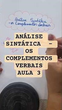 SYNTACTIC ANALYSIS - VERBAL COMPLEMENTS - LESSON 3 #syntacticanalysis