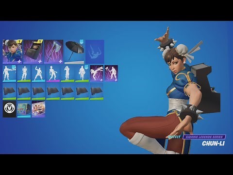 CHUN-LI Skin Showcase with Edit Styles in Fortnite