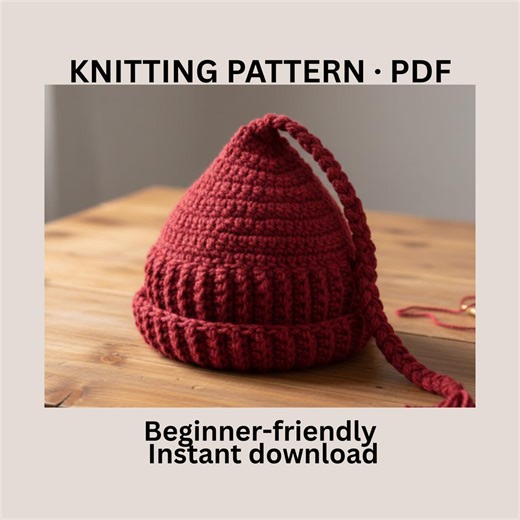 Norwegian Melt Ice Hat Knitting Pattern PDF | Ice Out Hat Knitting Pattern |handmade Long Elf Hat | Digital Download - Etsy