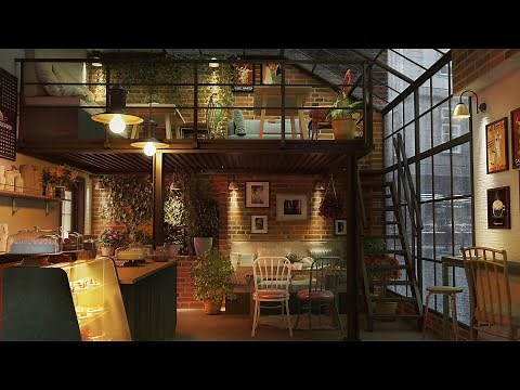 Smooth Jazz & Rain Sounds - Coffee Shop Ambience with Rain On Window and Calm Jazz Music