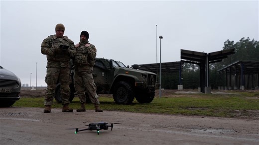 Army troops fly drones in forward land forces expansion