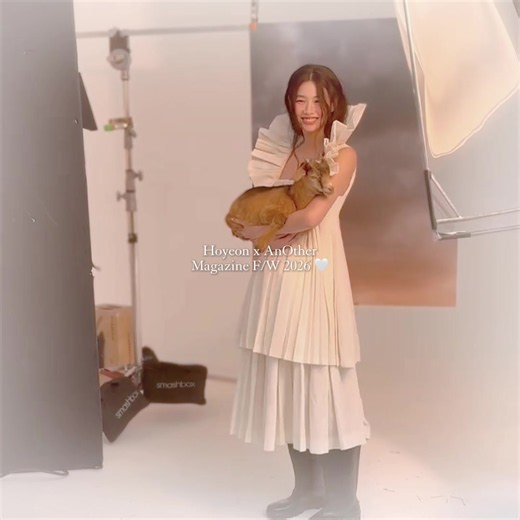 Hoyeon Jung photoshoot poses with animals — adorable moments