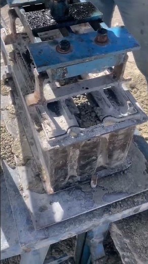 Thermal Block Production Process: Concrete Blocks with EPS Insulation Insert
