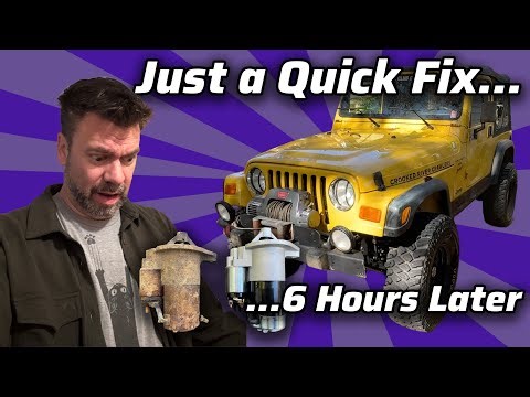 2000 Jeep Wrangler TJ Starter Replacement | DIY Jeep Repair & Tool Haul