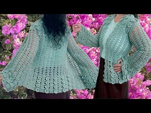 Como hacer CHAQUETAS LINDAS BLUSAS CARDIGAN Fácil Crochet Tutorial COMPLETO Principiantes