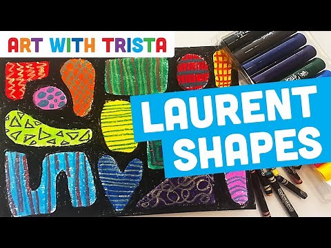 Shapes Painting Inspired by Reginald (Reggie) Laurent Art Tutorial - Art With Trista