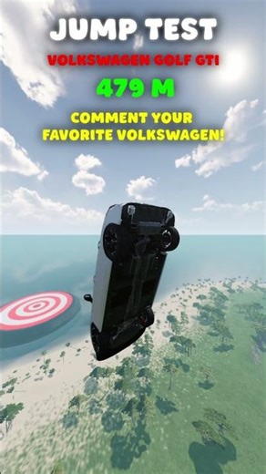 Volkswagen Golf GTI jump test in BeamNG.drive