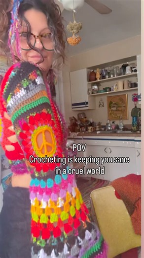 🌟Starlily Creations Crochet | Crochet Patterns & tutorials 💫 on Instagram: "Hoth just finished this peacekeeper cropped bell sleeve sweater☮️🧶🫶 I’ve been working on getting this design figured out over the past few weeks, we’re getting closer to the final prototype. I posted the tutorial for the matching legwarmers over on my Patreon last week so if you would like to check that out head over to my Patreon to get started! We’re hoping to get the written pattern out for this sometime this year