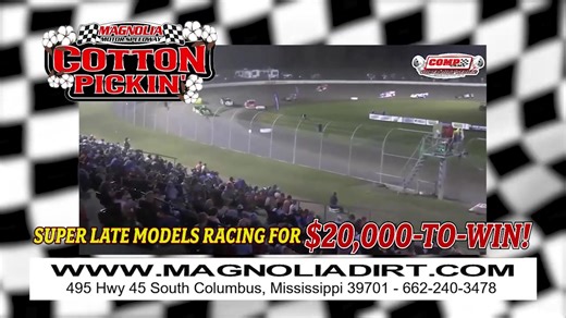 185 reactions · 72 shares | Cotton Pickin' at The MAG   THIS WEEKEND September 18-20 Featuring The Super Late Models $20,000-to-Win!!! PLUS Crate Late Models, Street Stocks, Late Model Sportsman, CRUSA Modifieds, Factory Stocks and The Crown Vics in Action! COMPLETE DETAILS Here⬇️https://www.magnoliadirt.com/press/article/180436 | Magnolia Motor Speedway | Facebook