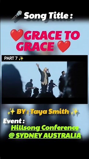 PART 7- GRACE TO GRACE BY:Taya Smith @ Sydney Australia #taya #jesus#worship #hillsongworship #live