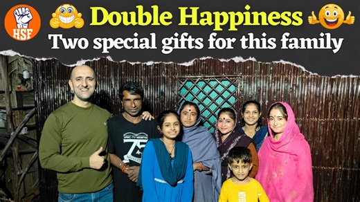 Today, a struggling Hindu family finally received the support they had been waiting for. Arjun and Meera Behan, parents of four daughters, have lived through years of neglect — no security, no stable home, no helping hand. But this time, their story took a turn. 🙏 Dada Sh. Kan Lakhani Ji (Hong Kong) stepped up and ensured this family will never sleep under an unsafe roof again. A new bamboo home now stands as their shield, their dignity, and their fresh start. 🙏 Sh. Hemant Mehta Ji (USA) exten