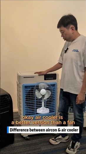 (Eng Sub) Aircon vs Air Cooler differences? 🤔❄️#coolingmonsters #airconditioner #aircooler