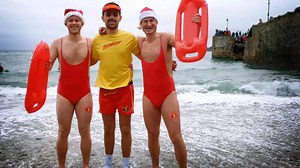 Wetsuits are for wimps - just ask Cornwall's hearty Boxing Day swimmers | Cornwall Live