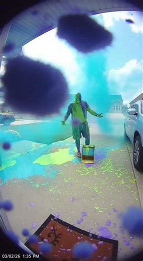 He Thought No One Was Watching… The Porch Fought Back 🎨💥 #shorts