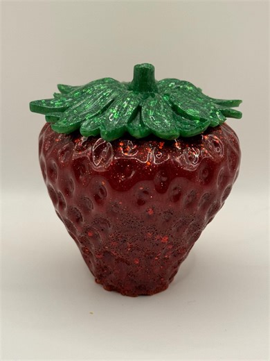 Handmade Strawberry Resin Trinket Box, Decorative Keepsake Box - Etsy