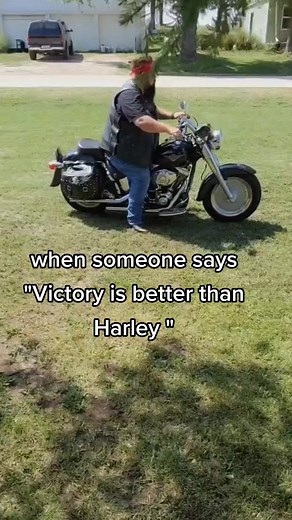 #harleyfatboy #harleydavidson #bikertok #bikersoftiktok 🤣🤣🤣 couldn't help myself, in all reality 2 wheels is 2 wheels.its how you ride not what you ride.