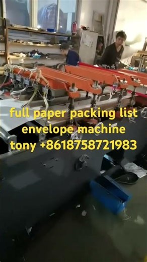 full paper type packing list envelope making machine