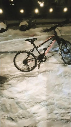 Tiny homemade snow bike track in back yard #mx #automobile