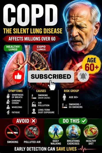 COPD: The Silent Lung Disease Affecting Millions Over 60 #shortvideo #shorts #healthtips