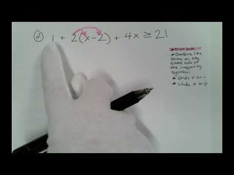 Solve Multi Step Inequalities Pre-Algebra Math 7