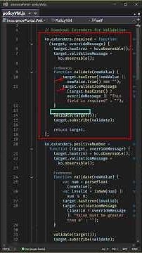 Custom Validation in Knockout.js with Extenders