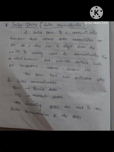 Serial ports in 8051 Microcontroller || microcontrollers and applications