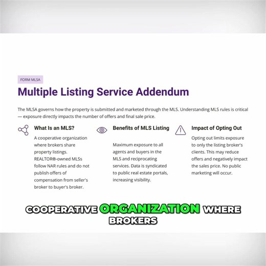 Unlock Property Sales: Master the MLS Addendum Guide #shorts