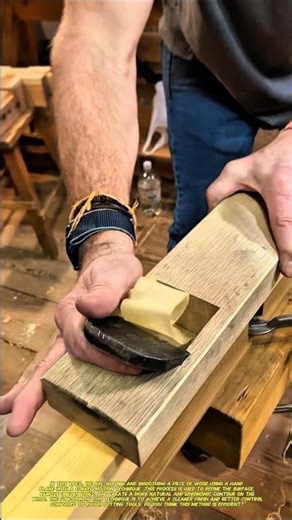 Smart Wood Shaping Technique Using a Hand Plane for Smooth Curves.
