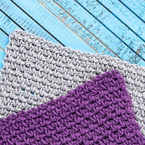 Linen Stitch Dishcloth Crochet Pattern and Video Tutorial (Free) - You Should Craft