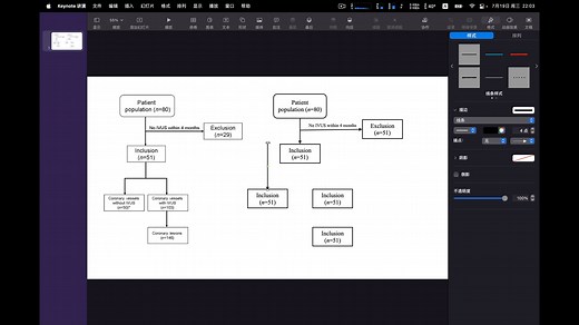 Keynote制作流程图。翻看往期视频还可学习医学图像量化分析，图像分割，组学参数提取等相关内容
