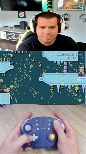 Perfect timing with the NYXI Wizard 2 in Mario Maker 2 🎮⏱️🎮