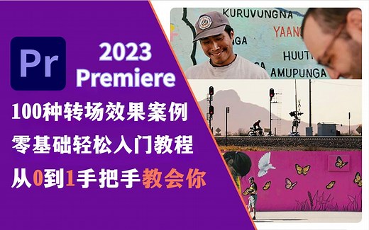 【PR教程】100个实操效果案例，练完立刻学会PR，从零开始学剪辑（新手入门2023/2022实用版）